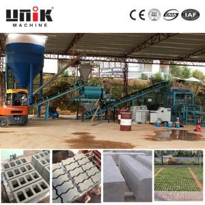 Produktionslinje for betonblokke